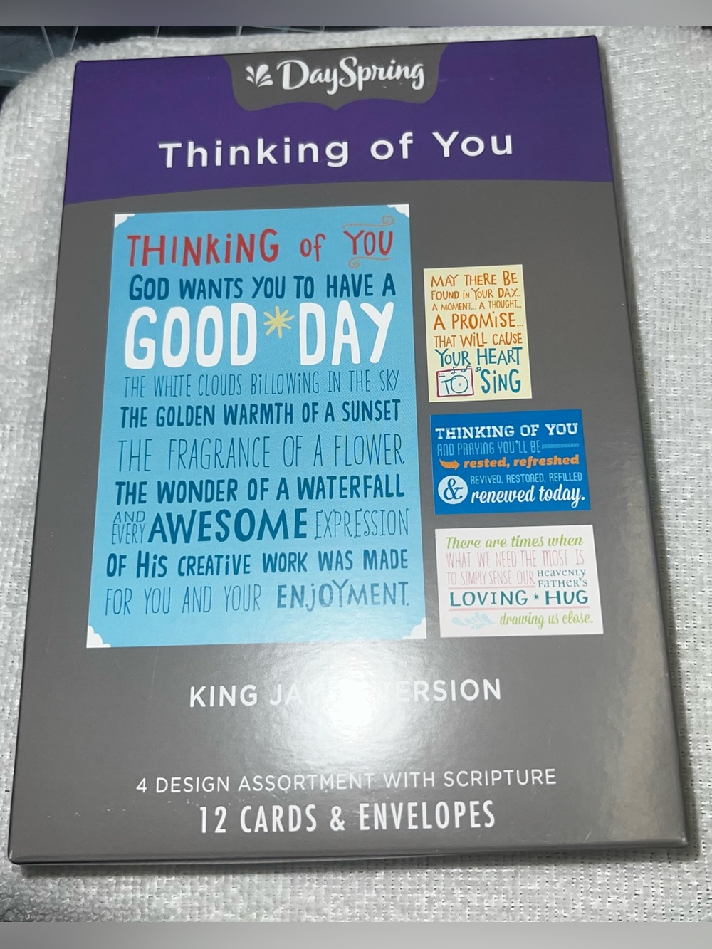 DaySpring Thinking of You - God's Love - 12 Boxed Cards; KJV - NEW